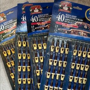 Icicle Light Replacement Bulbs - Red  4 packs